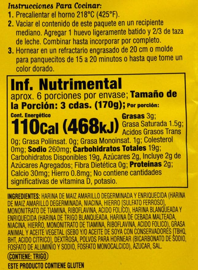 Hill Country Fare Yellow Corn Bread Mix 6 Oz (Pack of 6)