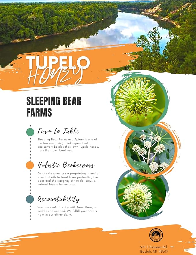 Tupelo Honey 1 Gallon Bulk Jug - 12 Lbs. from Sleeping Bear Farms Beekeepers in the Florida Apalachicola River Basin