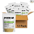 PURIS Organic Pea Protein Crisps Certified Organic Pea Protein Isolate Keto Protein Crunch Made 100% in The USA Non-GMO Gluten Free No Sugar No Soy 18g Protein 7g Carbs Unflavored (1 lb (12-