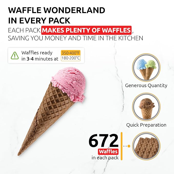 OLDSOUL Professional Cone Waffle Mix | GLUTEN FREE | Chocolate Flavor | 30 Lbs | Batter Mix | 672 Cone Waffles (30 Lbs Gluten Free)