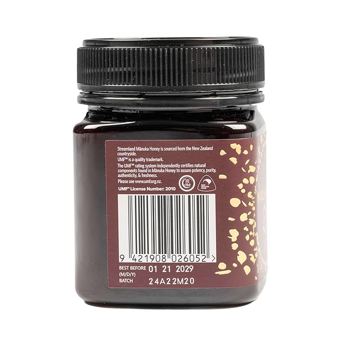 Streamland Manuka Honey Pure New Zealand Honey Certified UMF Natural Sweetener Premium Quality (UMF 20+ MGO 826+ 8.8 oz)