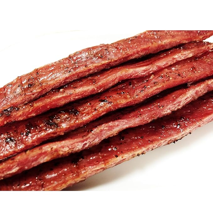 Singapore Street Food Fire-Grilled Beef Jerky (Sweet Black Pepper Flavor 8oz) *Fresh Grilled to Order *Shipped the Same Day *L.A. Times Handmade Gift Winner