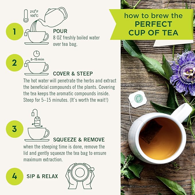Traditional Medicinals Tea Organic Cup of Calm Calming &amp Relaxing with Chamomile Mint Kosher Non-GMO Caffeine-Free Compostable - 96 Tea Bags (6 Pack)