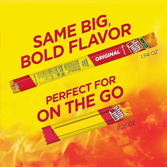 Slim Jim Snack-Sized Smoked Meat Stick Original Flavor .28 Oz. 120-Count