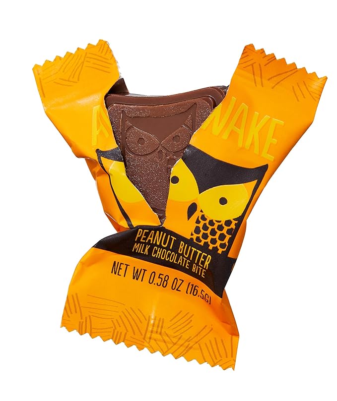 AWAKE Caffeinated Chocolate Bites Peanut Butter Chocolate Energy Snack 1 Bite Equals 1/2 Cup of Coffee 50 Bites