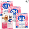 C&ampH Premium Pure Cane Sugar Cubes 1 lb Boxes (Pack of 3) - Perfect for Coffee Tea Portion Control - Includes Bonus Recipe Card
