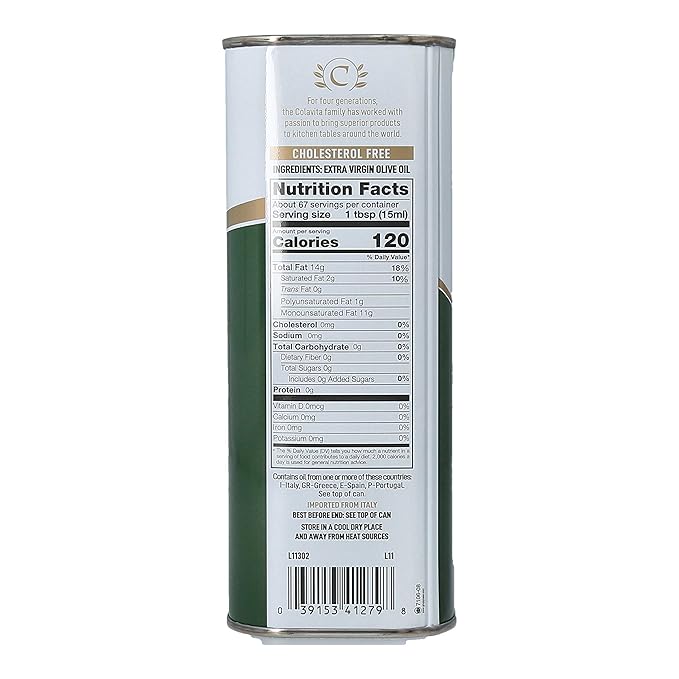 Colavita Premium Selection Extra Virgin Olive Oil - Twin Pack 34 Fl Oz Each