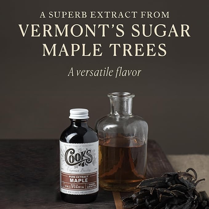 Cook's Pure Maple Extract All Natural Premium Maple Sap from Vermont's Finest Maple Trees 8 oz