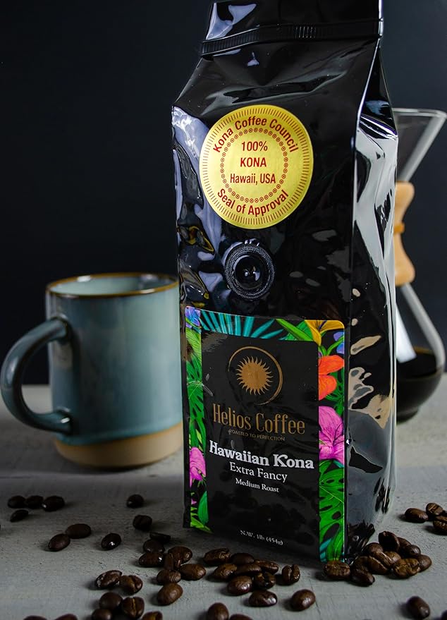 100% Hawaiian Kona Coffee Extra Fancy - Whole Bean - 1lb.