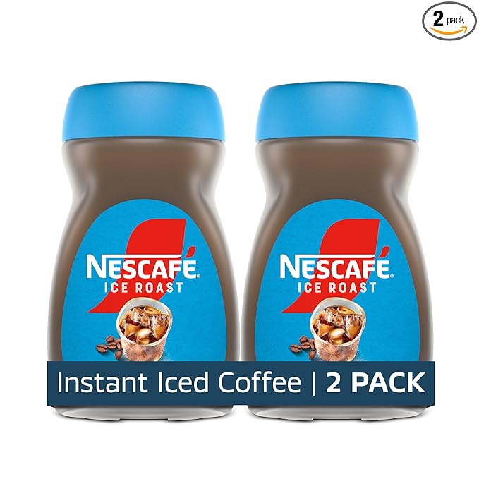 NESCAFÉ Ice Roast Instant Iced Coffee 2 Jars (6 Oz Each)
