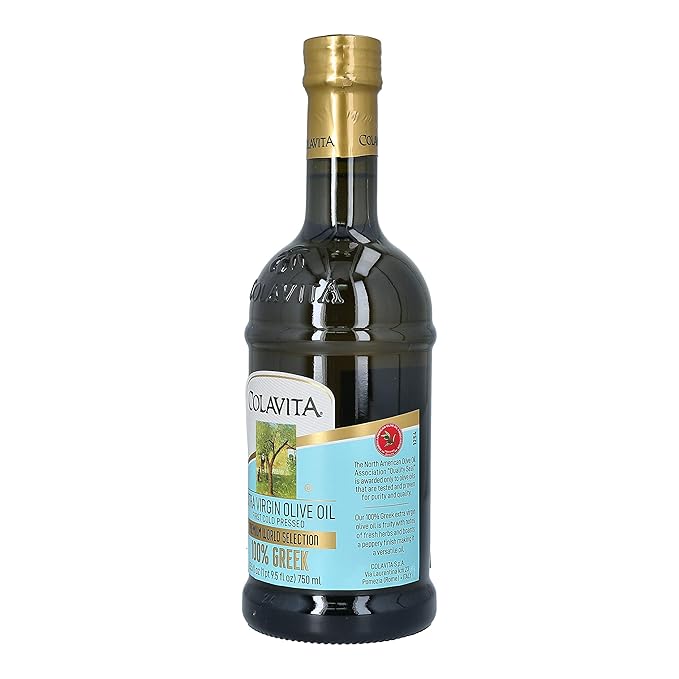 Colavita Greek Extra Virgin Olive Oil Pack of 2 Glass Bottle
