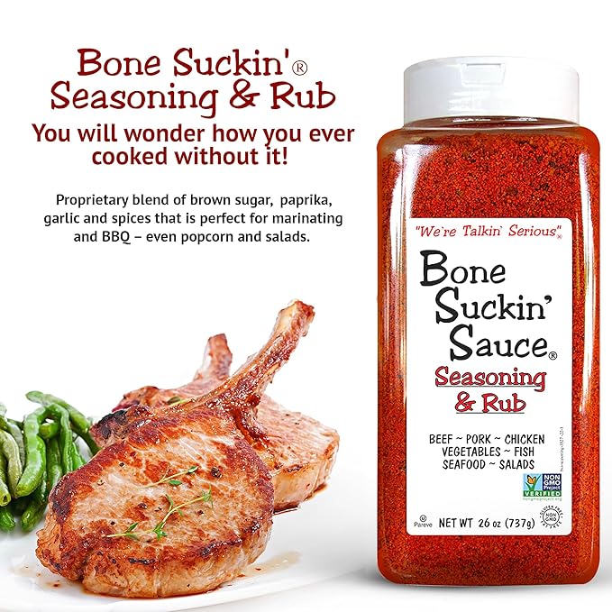 Bone Suckin' Sauce Bulk Seasoning &amp Rub - Brown Sugar Garlic Onion Spices - Non-GMO Gluten-Free Fat-Free Kosher Pareve No MSG (1 Pack Original)