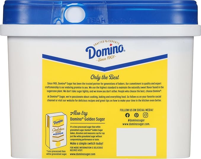 Domino® Granulated Sugar 3.5 lb Easy Baking Tub Premium Pure Cane Sugar (Pack of 2)