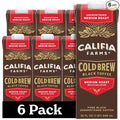 Califia Farms - Pure Black Medium Roast Cold Brew Coffee 32 Oz (Pack of 6) 100% Arabica Shelf Stable Plant Based Vegan Gluten Free Non GMO Sugar Free Iced Coffee