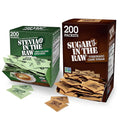 In the Raw Sugar and Stevia Sweetener Bundle – 200 Turbinado Packets + 200 Stevia Packets (2 Piece Set)