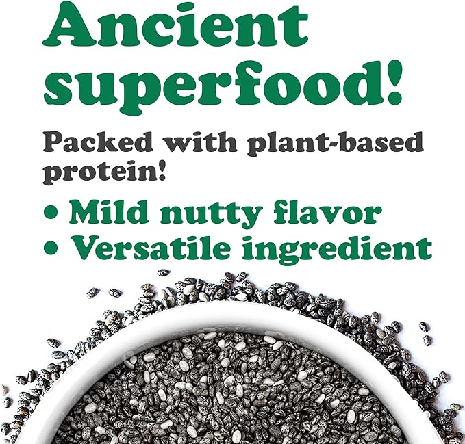 Food to Live Organic Black Chia Seeds 20 Pounds - Non-GMO Whole Sproutable Vegan Keto Sirtfood Bulk. Rich in Essential Fatty Acids Fiber Protein. Great for Chia Pudding Smoothie Oatmeal