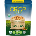 CROP BY POP - Organic Raw Whole Cashews Unsalted Shelled (32 Oz - 2 LB) Packed Fresh in Resealable Bag - USDA Organic Non GMO - Naturally Grown Vegan Kosher
