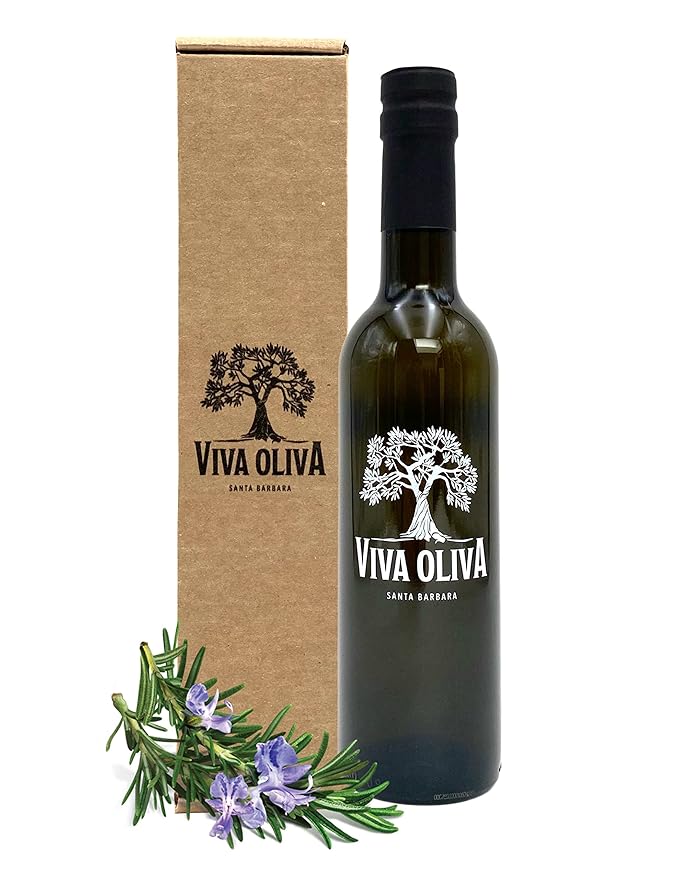 Viva Oliva Rosemary Fused Olive Oil - 375ml (12.7 oz) - Premium Quality - Made with 100% Natural Ingredients - Gourmet Olive Oil - Great for Marinades Dressings &amp Dipping
