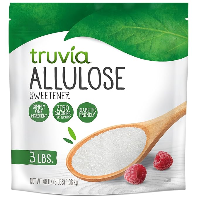 Truvia Allulose Calorie-Free Sweetener Bag Sugar Substitute with Zero Calories great for coffee and tea (3lbs)