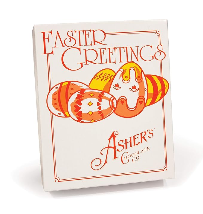 Asher's Chocolates Chocolate Coated Eggs Spring Collection of Easter Eggs Small Batches of Kosher Chocolate Family Owned Since 1892 24 Chocolate Eggs (Dark Chocolate Peanut Butter)