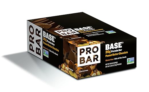 PROBAR Base Protein Bar Peanut Butter Chocolate 2.46 oz (Pack of 12)