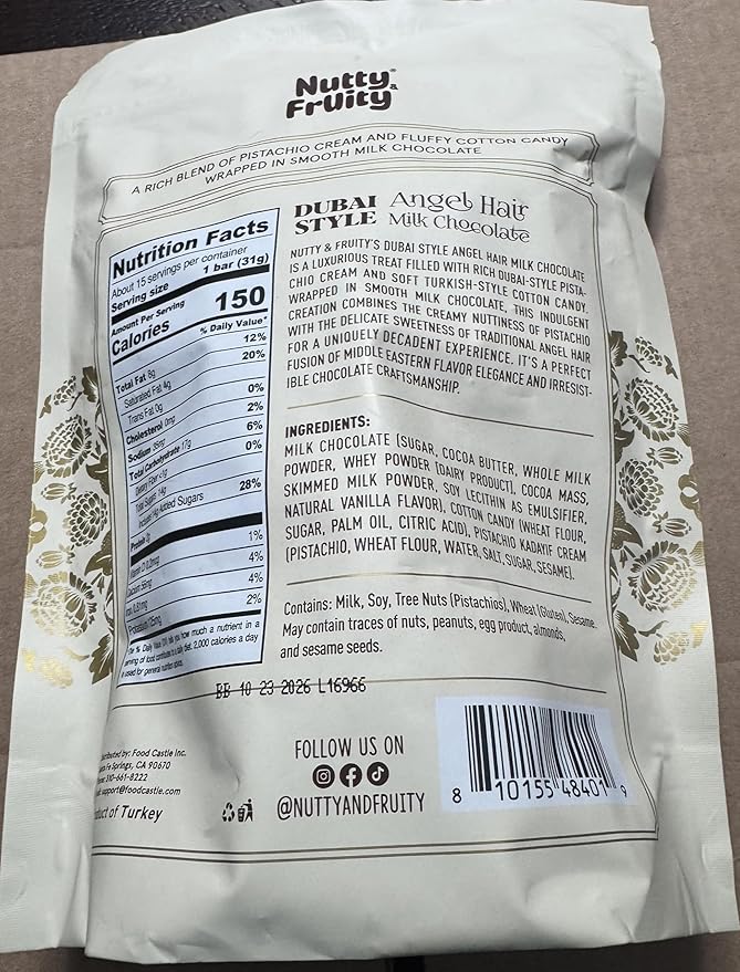 Dubia Style Angel Hair Milk Chocolate