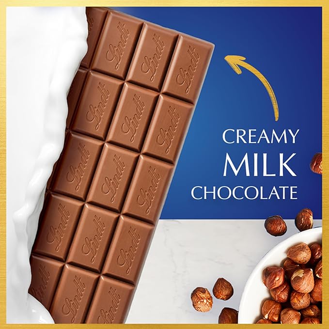 Lindt CLASSIC RECIPE Hazelnut Milk Chocolate Candy Bar Milk Chocolate 4.4 oz.