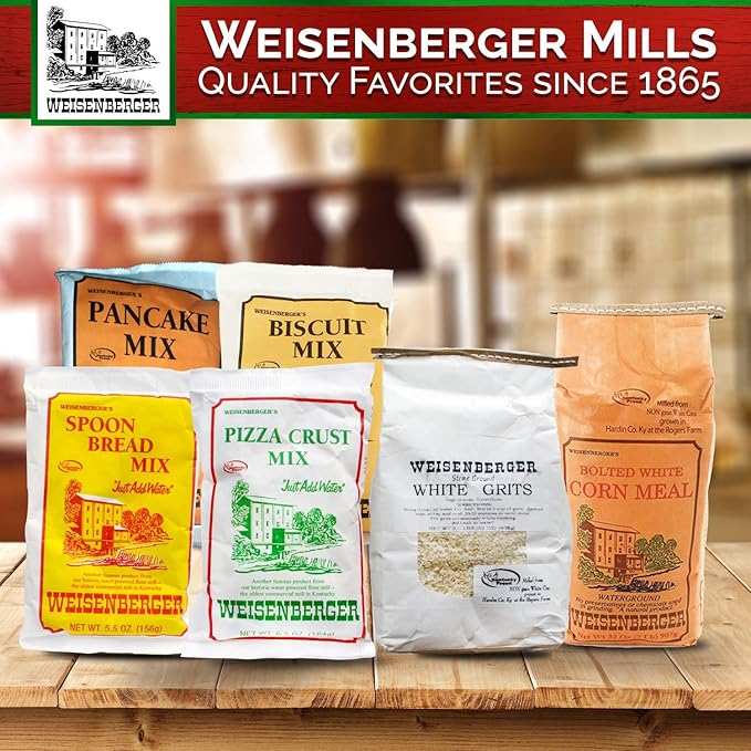 Weisenberger Pizza Crust Mix - Pizza Dough Mix for Homemade Pizza - Pizza Flour Mix for Pizza Crust Dough In Minutes - Premade Pizza Dough Fresh Ingredients No Preservatives - 6.5 oz 12 Pack