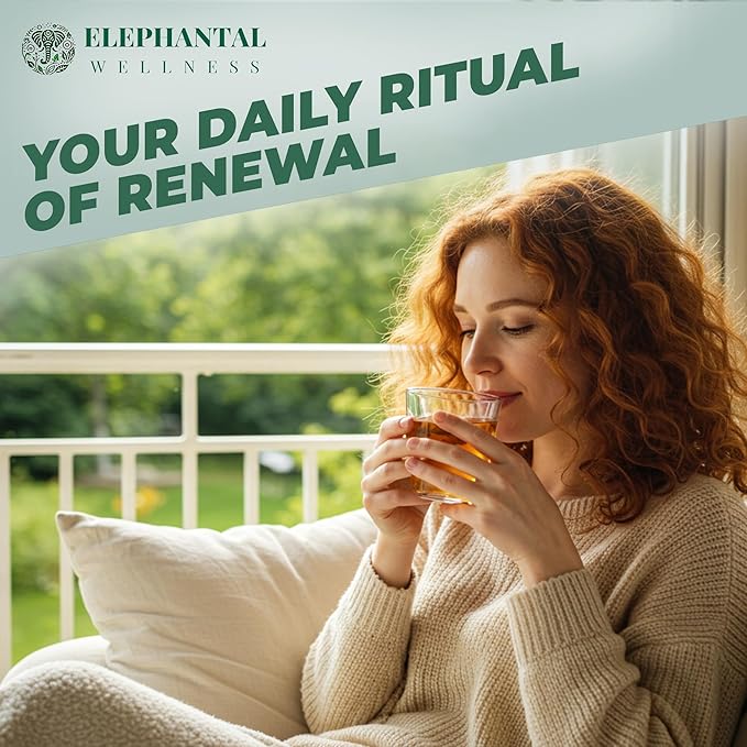 Elephantal Wellness Premium Detox Herbal Tea | Daily Liver Kidney Blood &amp Digestive Support with Turmeric Nettle Tea Milk Thistle Dandelion Tea &amp Burdock | Handmade Caffeine-Free Loose L