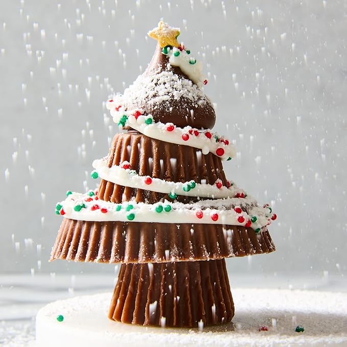 Christmas Candy Bulk 2 Lbs Miniature Peanut Butter Cups In Red Green and Gold Holiday Seasonal Wrap Individually Wrapped Gluten Free Milk Chocolate Peanut Butter Cups in Bulk Appx 100 Pieces