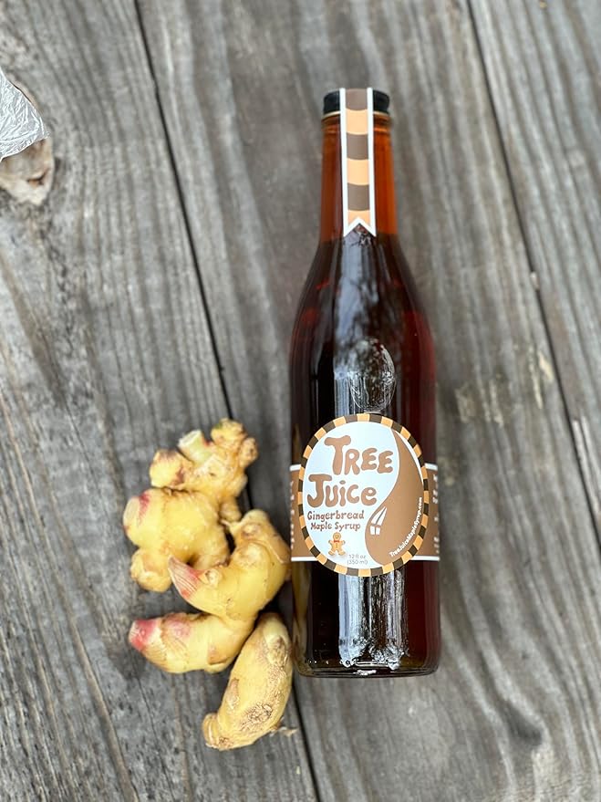 Tree Juice Gingerbread Maple Syrup | All Natural Non GMO Vegan Gluten Free Vegetarian Paleo | 12 Ounce Bottle