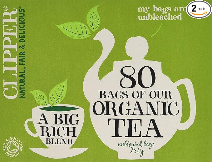 Clipper Organic Everyday Tea Bags (80) - Pack of 2