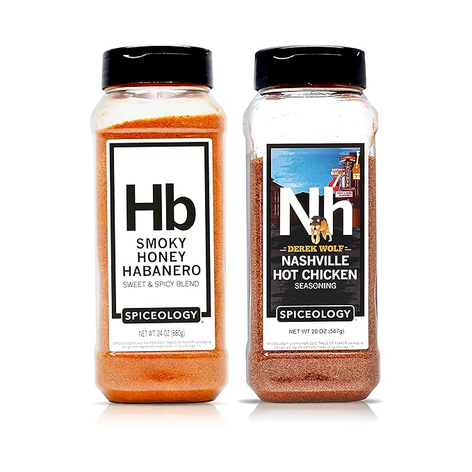 Spiceology – Sweet &amp Spicy Bundle – Nashville Hot Chicken &amp Smoky Honey Habanero Seasonings – Bold &amp Balanced Flavors for Chicken Wings Pork Chops Steak BBQ &amp More – Grill Cook &am