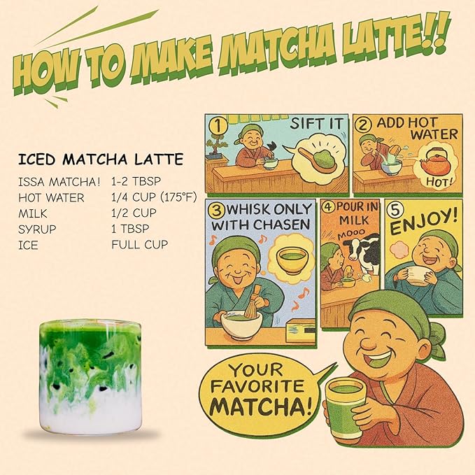 ISSA MATCHA! Ceremonial Grade Matcha Powder 30g - First Harvest Shizuoka Japan Unsweetened No Fillers for Lattes &amp Iced Matcha.