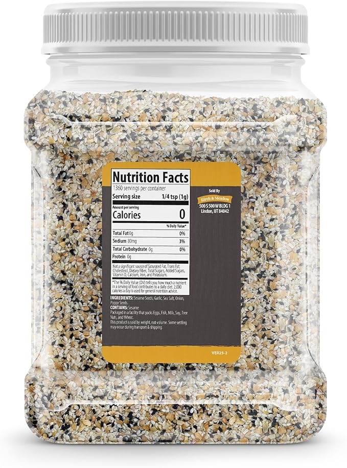 Birch &amp Meadow 3 lb of Everything Bagel Seasoning Pre-Mixed Spices &amp Seeds Crunchy Texture