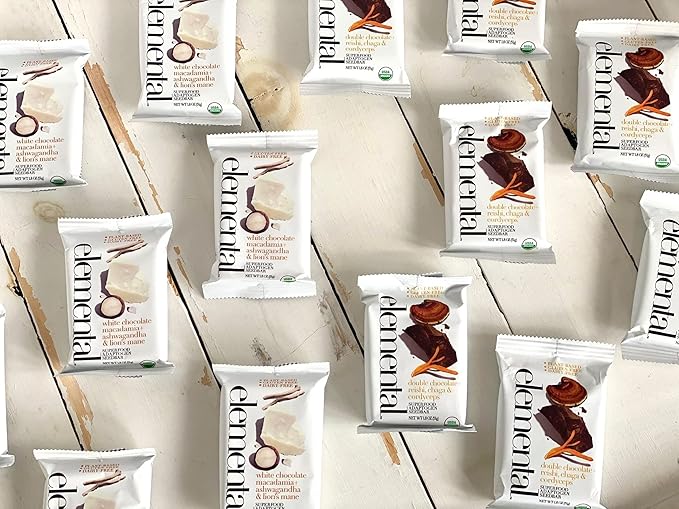 Elemental Superfood Seedbars White Chocolate Macadamia + Ashwagandha 1.8 Ounce - 12 Pack 100% Certified Organic Non-GMO Verified Gluten Free Dairy Free Plant Based