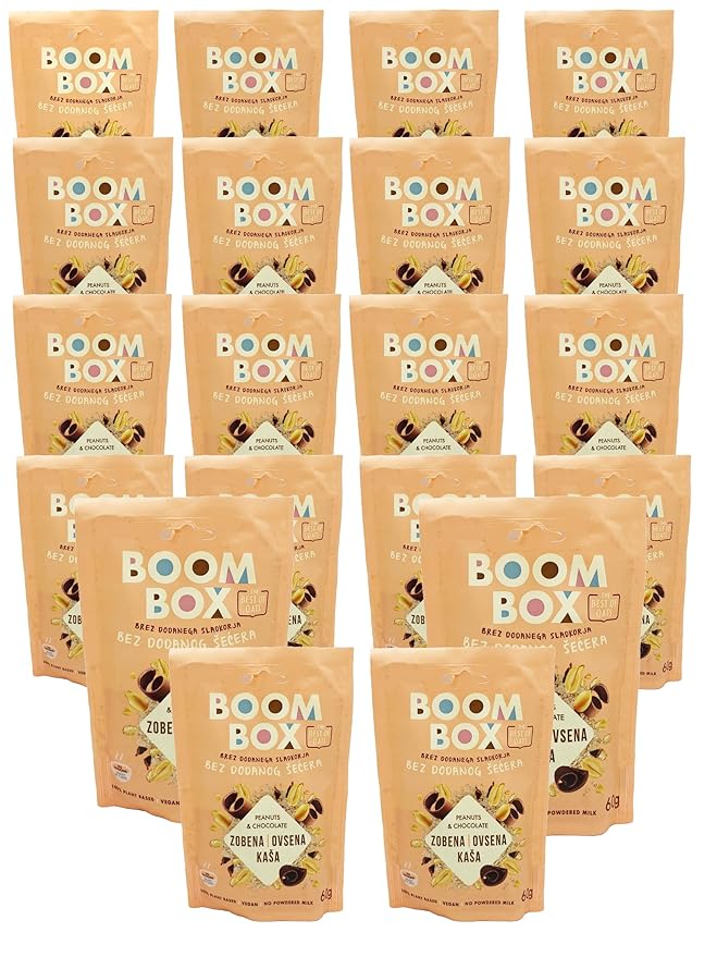 BOOM BOX Peanut Chocolate Oatmeal - 60g - Nutty and Chocolaty Breakfast Bliss