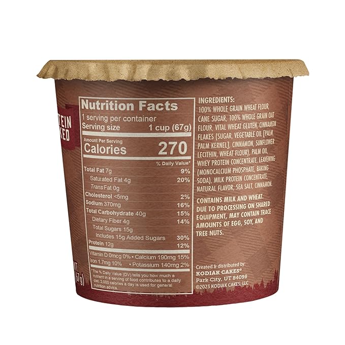 Kodiak Cakes Minute Muffins Cinnamon Roll 2.36 Oz (Pack of 12)