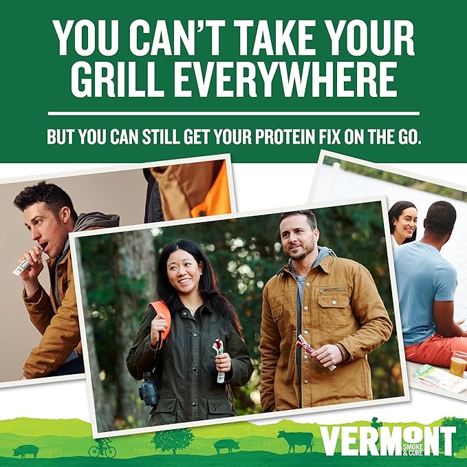 Vermont Smoke &amp Cure - Oven Roasted Seasoned Turkey Sticks - Portable Meat Snack for Adults &amp Kids - Protein Snack - Individually Wrapped Jerky Snacks 1oz - 24 Count