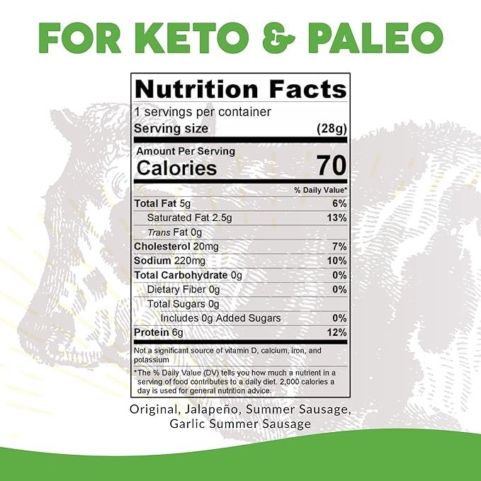 Paleovalley 100% Grass Fed Beef Sticks - Delicious Gluten Free Beef Snack - High Protein Keto Friendly 40 Count Variety Pack
