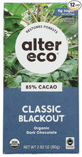 ALTER ECO CHOCOLATE BAR DARK BLACKKOUT 85% 2.82OZ 12PACK