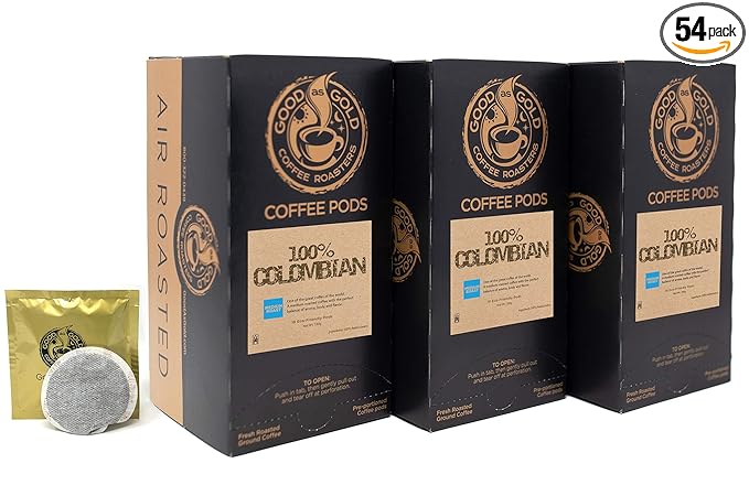 100% COLOMBIAN COFFEE PODS - Good As Gold Coffee - (3 PACK SPECIAL - 18 Coffee Pods)