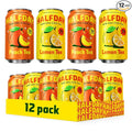 HALFDAY Prebiotic Iced Tea Peach &amp Lemon Variety Pack Supports Digestive &amp Gut Health 6g Plant Fiber &amp Prebiotics 3g of Sugar 35 Calories Real Brewed Tea Natural Caffeine 12 fl oz (
