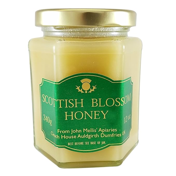 John Mellis Apiaries Scottish Honey Scottish Blossom Honey 12 Ounce Jar