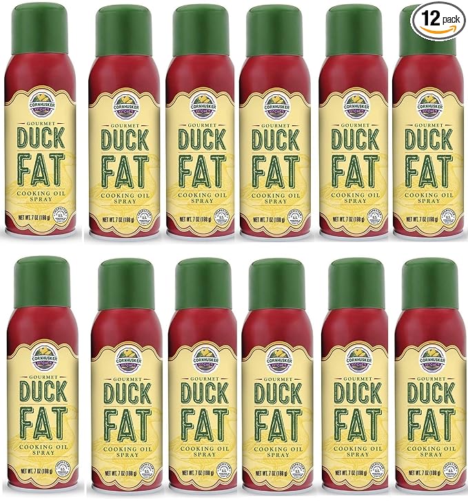 (12 Packs) Gourmet Duck Fat Kitchen Spray Cooking Oil 7 Ounce/Bottle