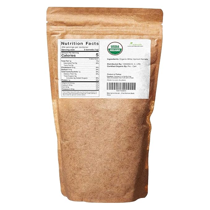 Bitter Apricot Kernels Organic Raw (1LB) - USDA Organic Certified – Product of Turkey