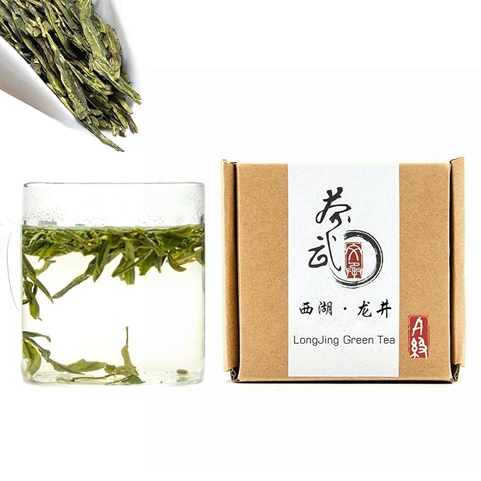 ChaWuWarmSun [A] LongJing Green Tea3.5oz/100gChinese Dragon Well Green Tea Loose Leaf