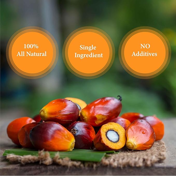 Nigerian Heritage 100% Red Palm Oil 67.63 Fl Oz – Pure Red Palm Oil for Cooking – Natural African Palm Fruit Oil Authentic Pure Red Oil for Stews Sauces and More 2 Liter Bottle