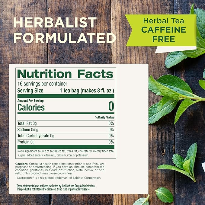 Traditional Medicinals Organic Peppermint Delight Probiotic Tea (Pack of 6) Supports Healthy Digestion 96 Tea Bags Total