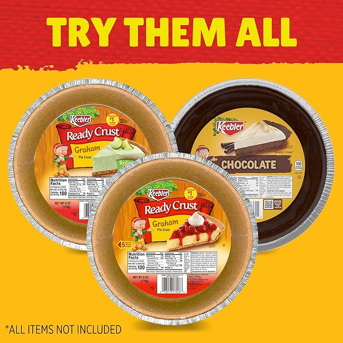 Keebler Ready Crust 9-Inch Graham Cracker Pie Crusts Premade Pie Crusts For Baking And No-Bake 12 ct